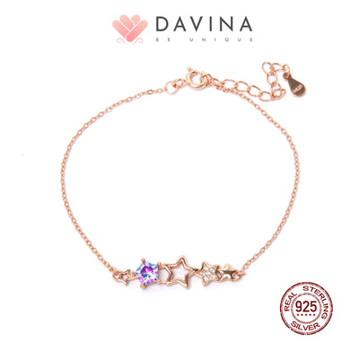 DAVINA Ladies Estrella Bracelet Rose Gold Color S925