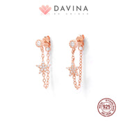 DAVINA Ladies Lylia Earrings Rose Gold Color S925