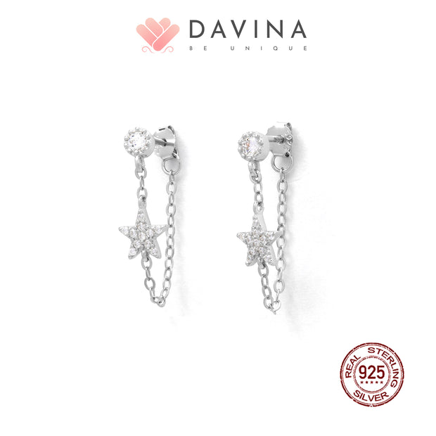 DAVINA Ladies Lylia Earrings Silver Color S925