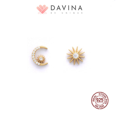 DAVINA Ladies Xylia Earrings Gold Color S925