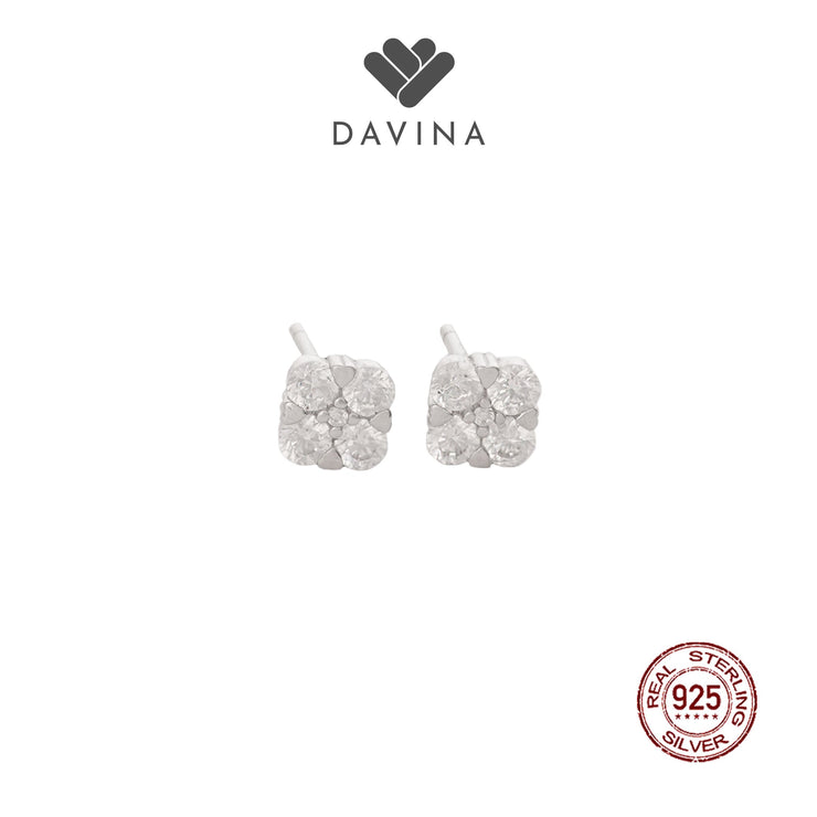 Davina Ladies Pierle Earrings Silver Color S925