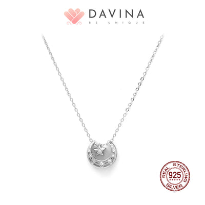 DAVINA Ladies Loona Necklace Silver Color S925