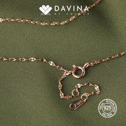 DAVINA Ladies Aelin Necklace Rose Gold Color S925