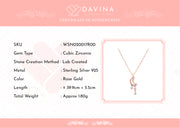 DAVINA Ladies Aelin Necklace Rose Gold Color S925