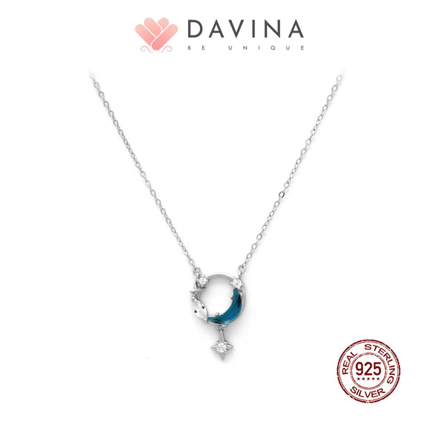 DAVINA Ladies Moona Necklace Sterling Silver 925