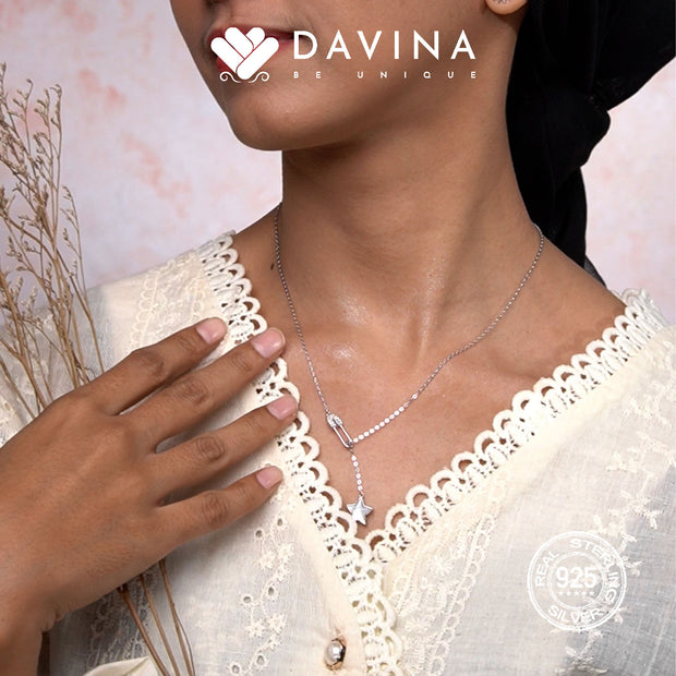 DAVINA Ladies Archie Necklace Silver Color S925