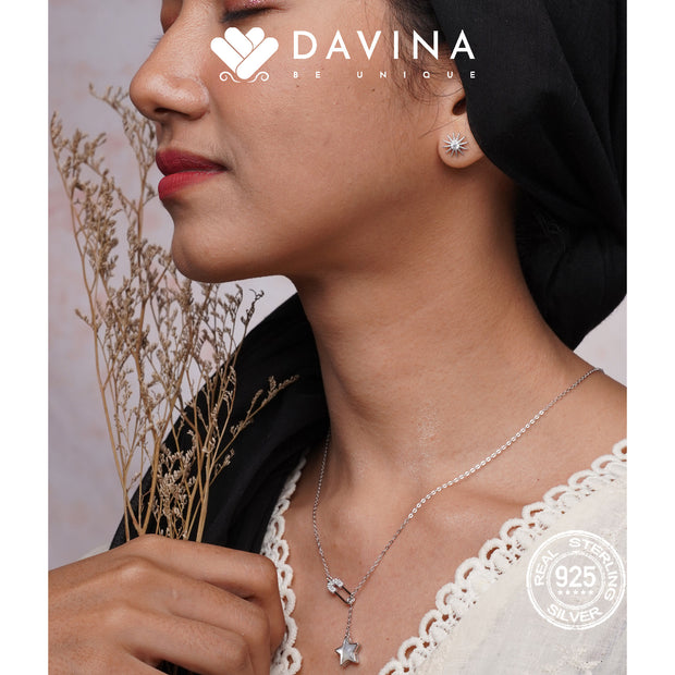 DAVINA Ladies Archie Necklace Silver Color S925