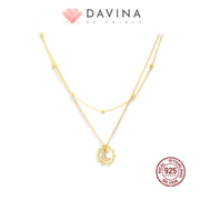 DAVINA Ladies Adishree Necklace Gold Color S925