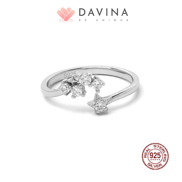 DAVINA Ladies Spica Ring Silver Color S925