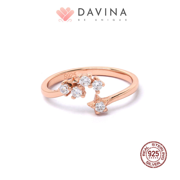 DAVINA Ladies Spica Ring Rose Gold Color S925