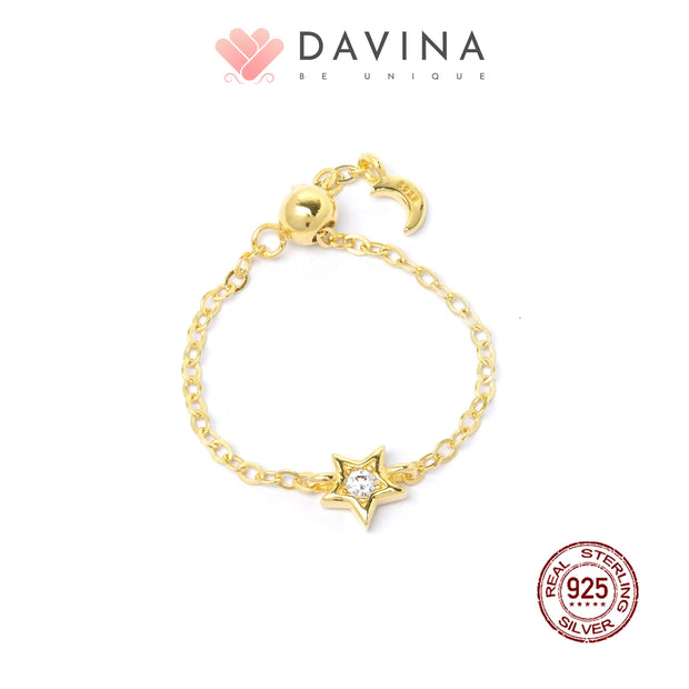 DAVINA Ladies Rinnies Ring Gold Color S925