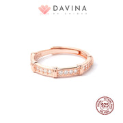 DAVINA Couple Marco Marine Rings Rose Gold Color S925