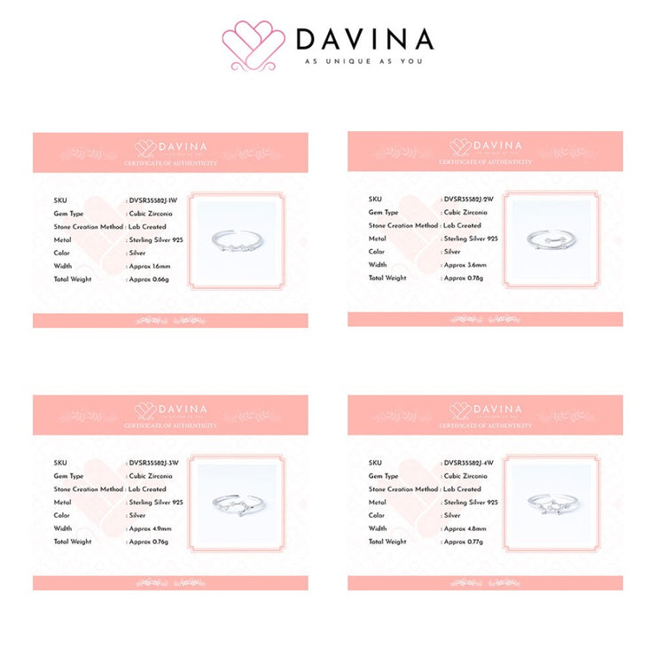 DAVINA Ladies Zodiac Ring Silver Color S925