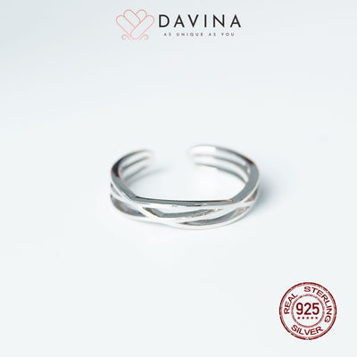 DAVINA Ladies Chrysan Ring Sterling Silver 925