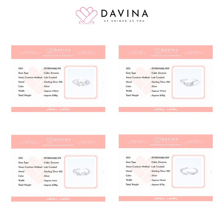 DAVINA Ladies Zodiac Ring Silver Color S925