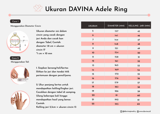DAVINA Ladies Adele Ring Silver Color S925